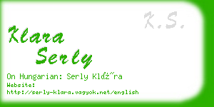 klara serly business card